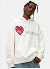 Unisex Flame Love Graphic Hoodie in White or Black