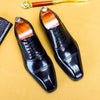 Premium Men's Leather Oxford Shoes with Three-Joint Carvings for Stylish Men Aged 18-40 - Durable, Elegant & Comfortable, Size 37-46 - Trendy Fashion Wear