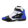 Breathable Blue Leather Motorcycle Boots for City Cycling and Casual Wear