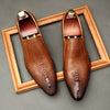 Men's Classic Pointed Toe Leather Dress Shoes - Stylish, Professional, Comfortable Business Footwear.