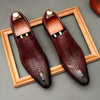 Men's Classic Pointed Toe Leather Dress Shoes - Stylish business footwear in cowhide leather. Professional elegance with rubber soles. Sizes 36-45.