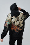 Yokosuka Hefushi Nine-Tailed Fox Velvet Hoodie - Urban Leisure & Chic Winter Sweater. Sizes M-3XL. Perfect for cozy style.
