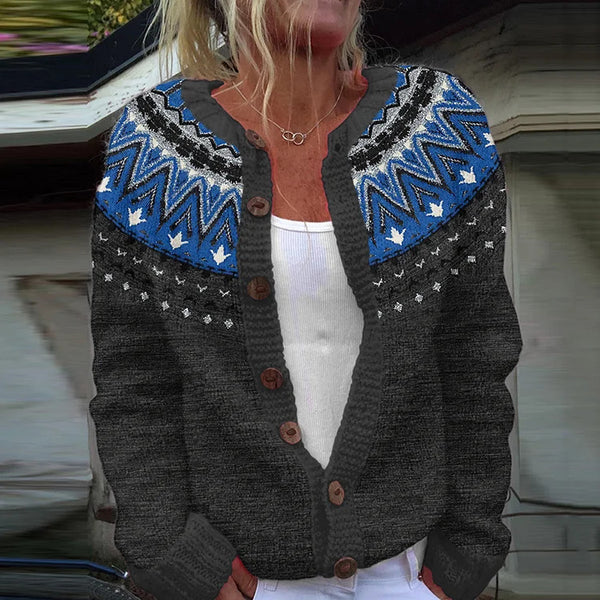 Stylish Warm Single-breasted Winter Totem Cardigan Sweater