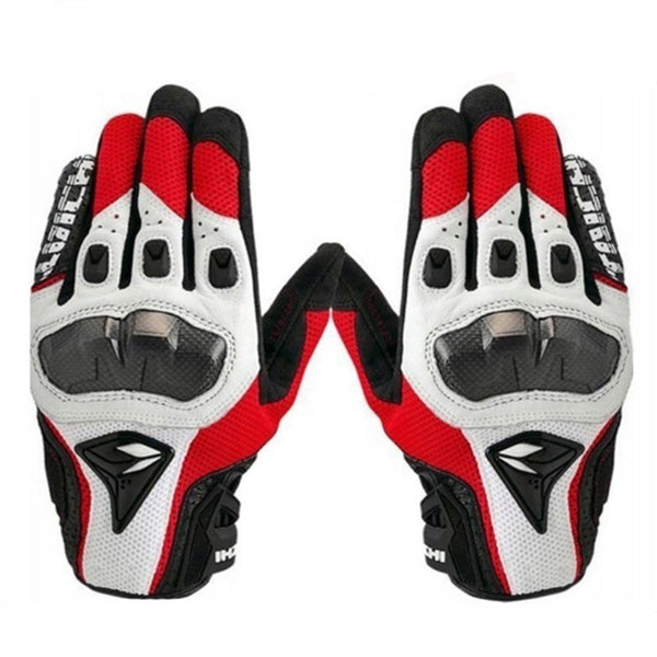 Summer Breathable Cycling Motorcycle Gloves in Black - High-Quality Nylon for Comfortable Fit - Adult Riding Gear.