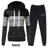 Women's Cotton Hooded Tracksuit Set, Casual Two-Piece Wear