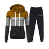 Women's Comfy Two-Piece Hooded Tracksuit, Cotton Acrylic Blend, Casual Chic Leisure Wear, Sweater Included