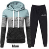 Women's Two-Piece Hooded Tracksuit Set, Casual Cotton Sweater