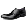 Men's Korean-Style Business Casual Dress Shoes in Wine Red and Black - Low-Heel Trendy Footwear
