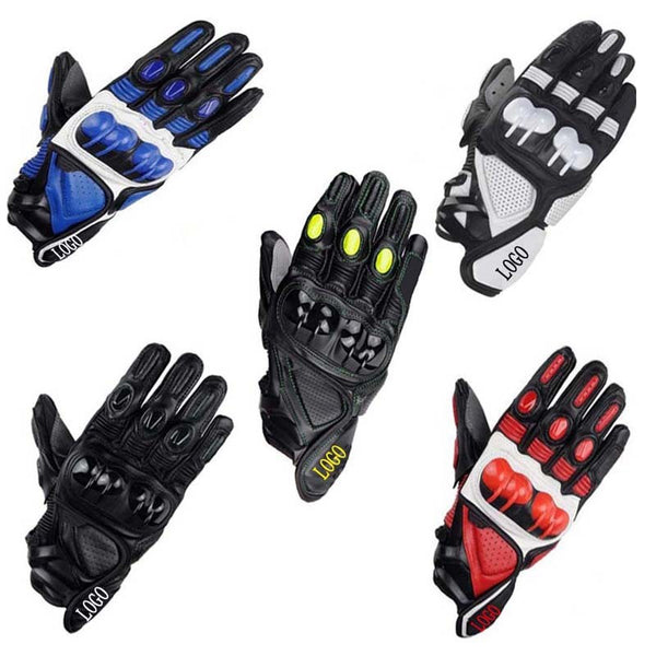 Leather Racing Motorcycle Gloves in Various Colors and Sizes for Style and Safety. Perfect Fit for Riders.