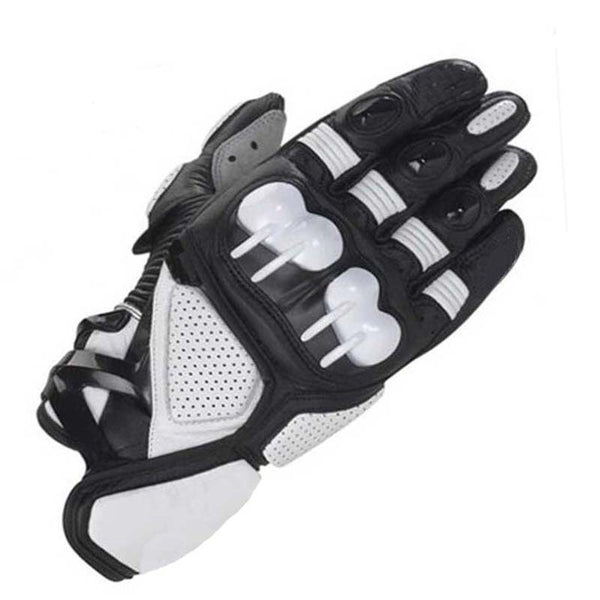High-Quality Leather Racing Motorcycle Gloves in Black - Available in Various Sizes - Premium Quality for Maximum Comfort & Safety.