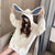 Cozy Velvet-Lined Rabbit Ear Hoodie in Pink - Sweet Women's Pullover
