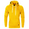 Men's Sporty Outdoor Hooded Sweater in Solid Colors, Polyester Blend, Hoodie with Plush Lining
