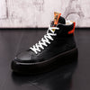 Elevated Stylish Martin Boots for Men - Fashionable Thick-Soled Shoes, Black and White Options - Ideal for Youth.