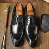 Men's Handcrafted Leather Shoes - British Style, Cowhide Upper, Breathable & Comfortable Design