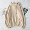 Cozy Fleece-Lined Hooded Sweater in Solid Colors