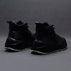 Men's Casual Sporty Fashion Sneakers with Thick Soles in Black - Premium Leather Sneakers for Men's Street Style Look