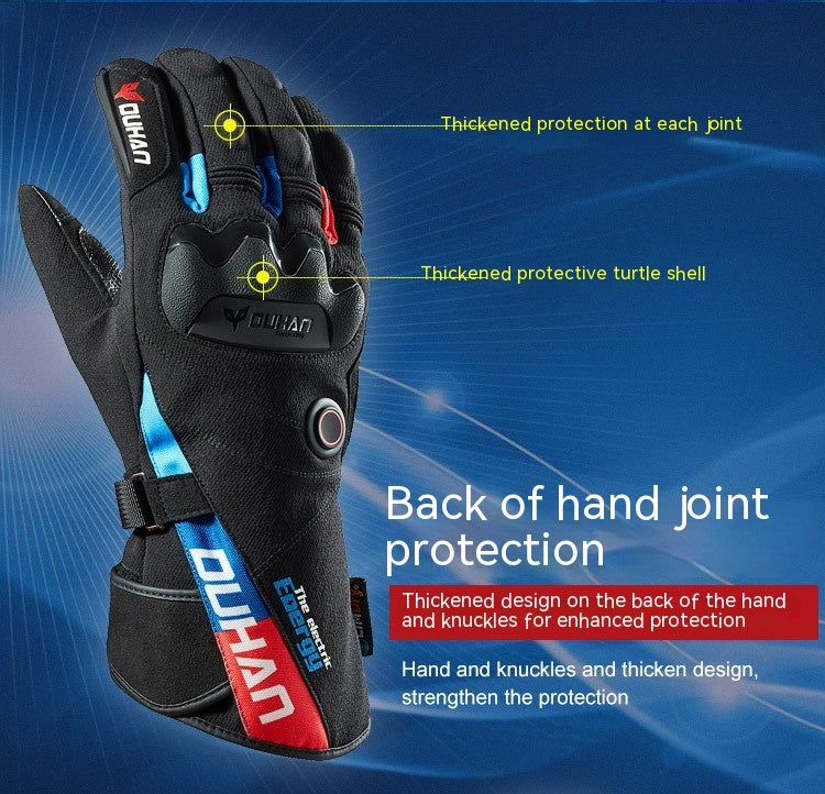 Cycling Warm Waterproof Non-slip Touch Screen Ski Heating Gloves