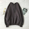 Cozy Fleece-Lined Hooded Sweater in Solid Colors, Polyester, Casual & Warm, Comfortable Fall Winter Fashion.