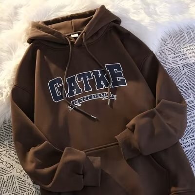 Japanese-inspired loose-fit casual jacket for couples - drop-shoulder, wool-lined, unisex outerwear.