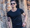 Breathable Bamboo Polyester Men's T-Shirt for Summer Fashion (Alt Text: Men's Summer T-Shirt with Bamboo Fiber for Comfort)