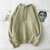 Cozy Fleece-Lined Hooded Sweater in Solid Colors