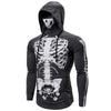 Urban Punk Hooded Suit Long Sleeve Streetwear Cotton Blend Fashion Trendy Attire.