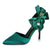 Chic Bow-Accented Leather Stiletto Shoes with Pointed Toe and High Heel - Sophisticated Women's Footwear