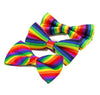 Rainbow Bowtie for Celebrations or Casual Wear - Vibrant Unisex Accessory with Adjustable Strap