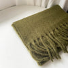 Winter Women's Cashmere-Like Tassel Scarf - Solid Color Variety