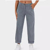 Women's Stylish High-Waist Casual Pants in Solid Colors - Women's Fashion Trousers - Trendy Straight Fit Casual Wear