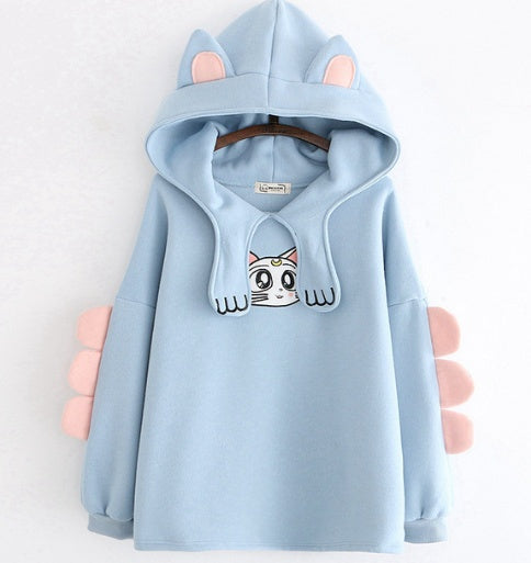 Comfy Merry Pretty Women's Cotton Hoodie Sweatshirt with Plush Fabric, Relaxed Fit - Cozy & Fashionable Casual Wear
