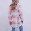 Chic Multicolor Plaid Winter Jacket for Women, Polyester, Warm Coat, Pink, Brown, Blue, Sizes S-XXXL