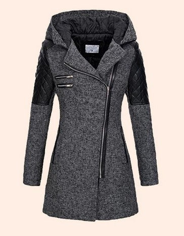 Warm Mid-Length Thermal Trench Coat in Various Colors - Men's Fashion Outerwear with Oblique Zipper