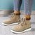 Women's Snow Warm Booties - Cozy Hollow Design - Khaki, Brown, Black - Size 36-43