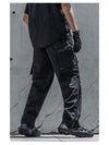 Men's Waterproof Cargo Pants, Black Outdoor Trousers, Versatile Hiking Gear.