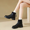 Chic British Knitted Ankle Boots in Creamy-White, Black, and Brown. Elegant Thin Martin Booties for stylish women, sizes 35-40, with satin exterior, rubber sole, and back zipper.