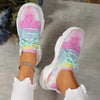 Lightweight 3D Floral Printed Flyknit Running Shoes in Wine Red