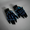 Unisex Glow-in-the-Dark Mechanical Knight Gloves in Blue and Red