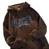 Japanese Couple's Loose-Fit Casual Jacket - Unisex Wool-Lined Outerwear with Drop-Shoulder Design