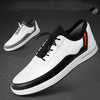 Men's Waterproof Golf Shoes with Movable Spikes in White and Grey XZ184 - Breathable Sport Shoes for Excellent Grip and Comfort