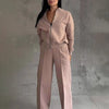 Chic Women's Zip-Up Jacket & Wide Leg Pants in Milky White, Pure White, Black and Pink - Stylish Sport Set
