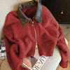 Cozy Style Elegant Cardigan Sweater in Red, Brown, Apricot, or Black for Women - High-Quality Polyester - Sizes S-2XL