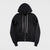 Men's Casual Black Hooded Coat - American Fashion - Loose Fit - Autumn & Winter Style