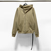 Unisex Collar Zip Sweater Coat in Various Colors with Ribbon Accent