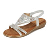 Women's Ethnic Diamond Beaded Flat Sandals in Black, Pink, Silver, Gold