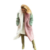 Women's Elegant Rabbit-Fur Coat in Various Colors - Chic long-sleeve winter fashion for women, available in diverse sizes.
