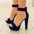 Chic Braided Stiletto High Heel Sandals for Fashion Forward Ladies - Suede stilettos with braided design, trendy round toe, back zipper, and waterproof platform for stylish comfort.