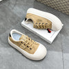 Chic Fall Platform Sneakers for Women in Beige, Khaki, and Black - Height Boost, Mesh Lining, Comfortable Fit