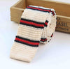 Classy Striped Knitted Tie for Men - Slim & Elegant