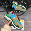 Vibrant Retro Dad Shoes, Fashion-Forward Comfort Footwear, Leisure Style with Mid-Heel and Muffin Sole, Vibrant Colors, Mesh Upper, Youth Shoes